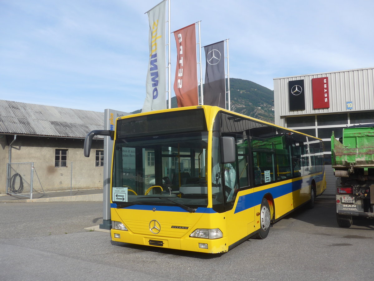 (219'082) - Tl-Evolne, Evolne - Mercedes (ex BLT Oberwil Nr. 34) am 25. Juli 2020 in Leytron, Garage Buchard