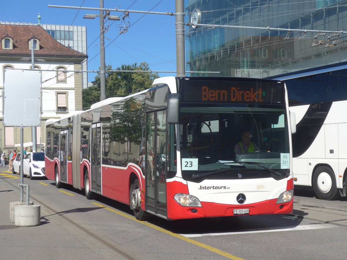 (219'169) - Intertours, Domdidier - FR 300'468 - Mercedes (ex BLT Oberwil Nr. 99; ex Gschwindl, A-Wien Nr. 8413) am 27. Juli 2020 beim Bahnhof Bern