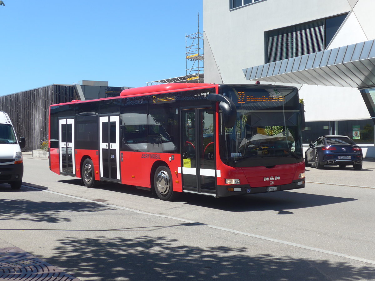 (219'225) - Bernmobil, Bern - Nr. 413/BE 716'413 - MAN am 27. Juli 2020 beim Bahnhof Bern Brnnen Westside