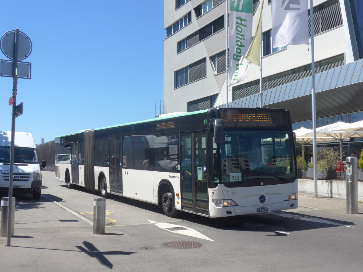 (219'230) - Intertours, Domdidier - Nr. 207/FR 300'470 - Mercedes (ex Zeretzke, D-Castrop-Rauxel Nr. 43) am 27. Juli 2020 beim Bahnhof Bern Brnnen Westside