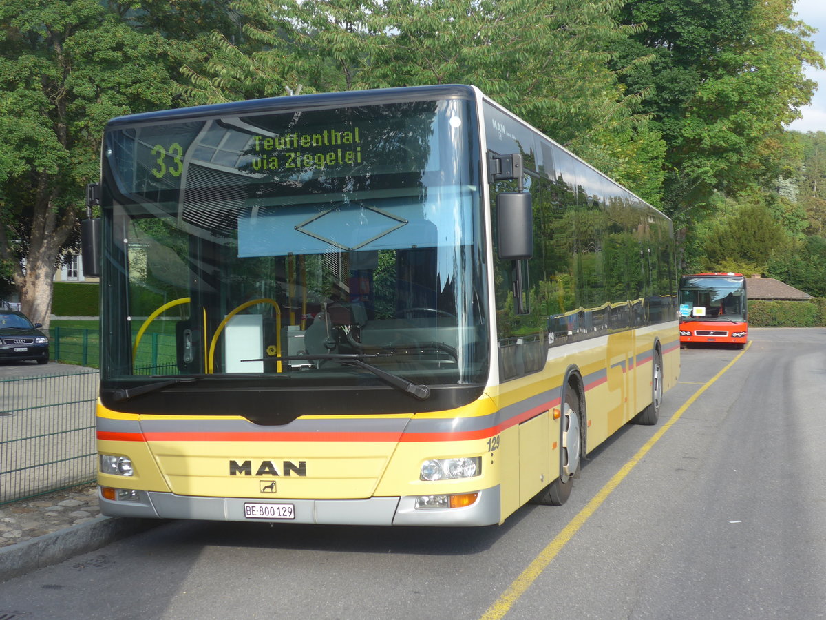 (219'494) - STI Thun - Nr. 129/BE 800'129 - MAN am 5. August 2020 bei der Schifflndte Thun