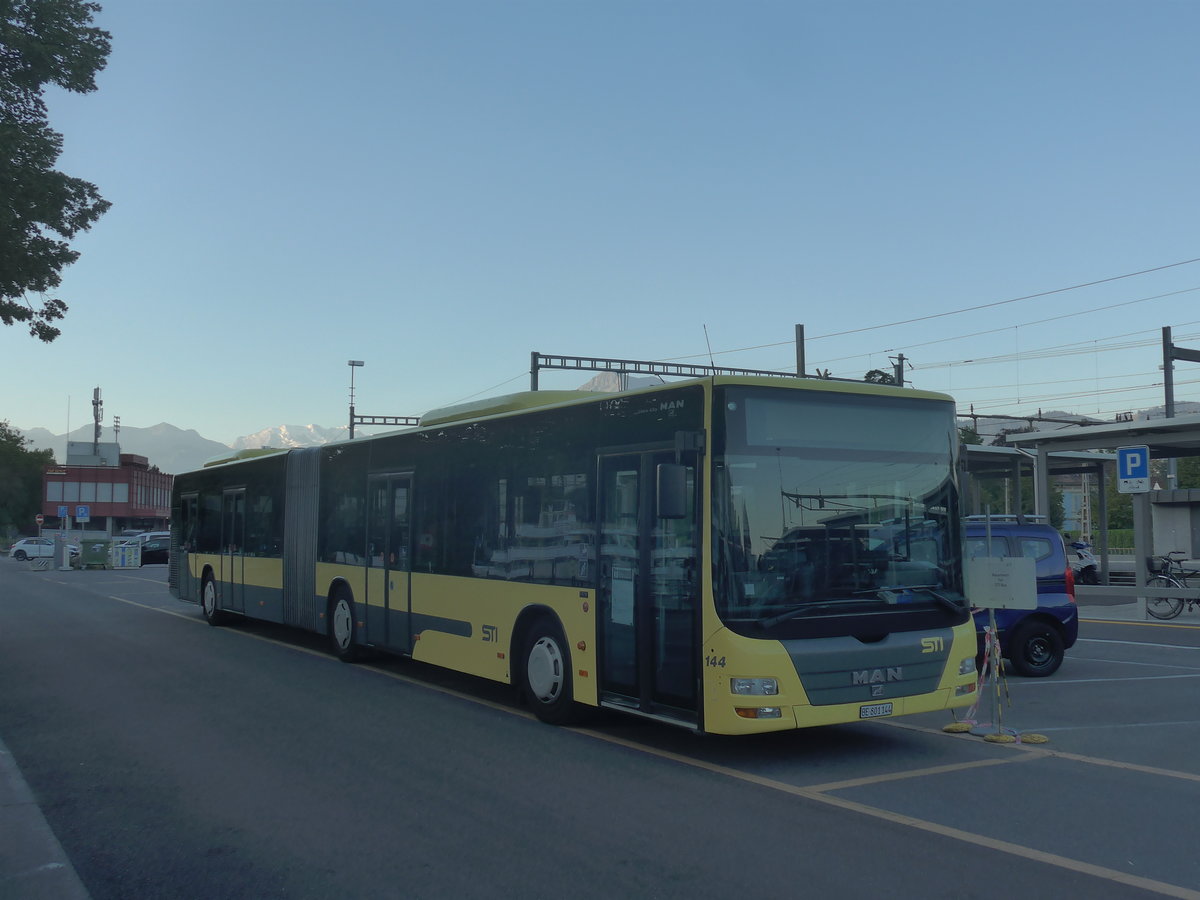 (219'521) - STI Thun - Nr. 144/BE 801'144 - MAN am 9. August 2020 in Thun, CarTerminal