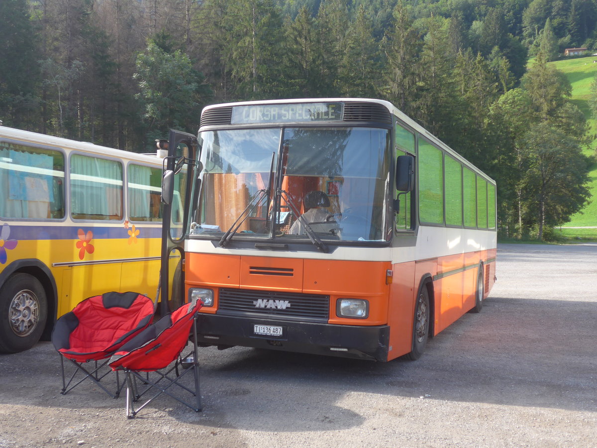 (219'676) - Boni, Tesserete - TI 136'487 - NAW/Hess (ex AMSA Chiasso) am 16. August 2020 in Grsch, Bergbahnen