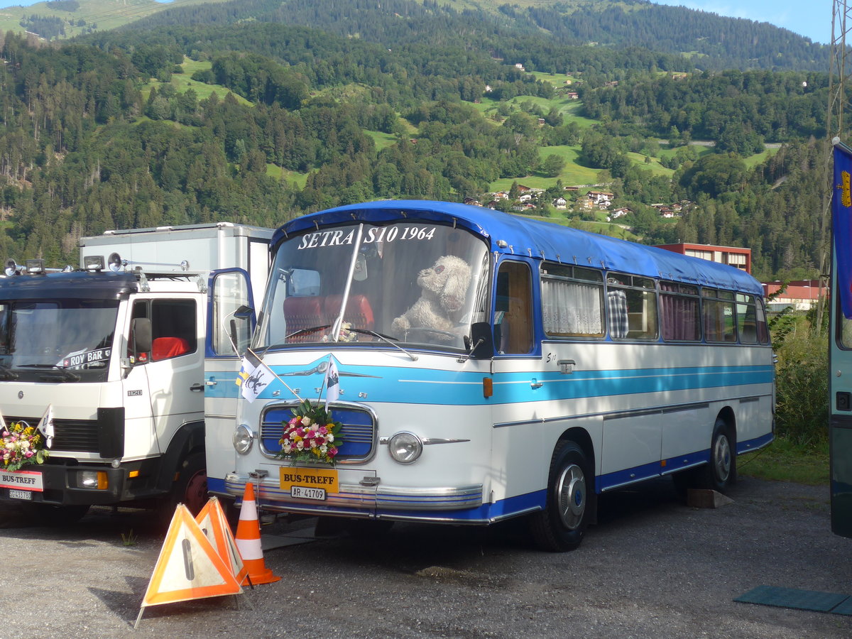 (219'682) - Niederer, Grub - AR 41'709 - Setra am 16. August 2020 in Grsch, Bergbahnen