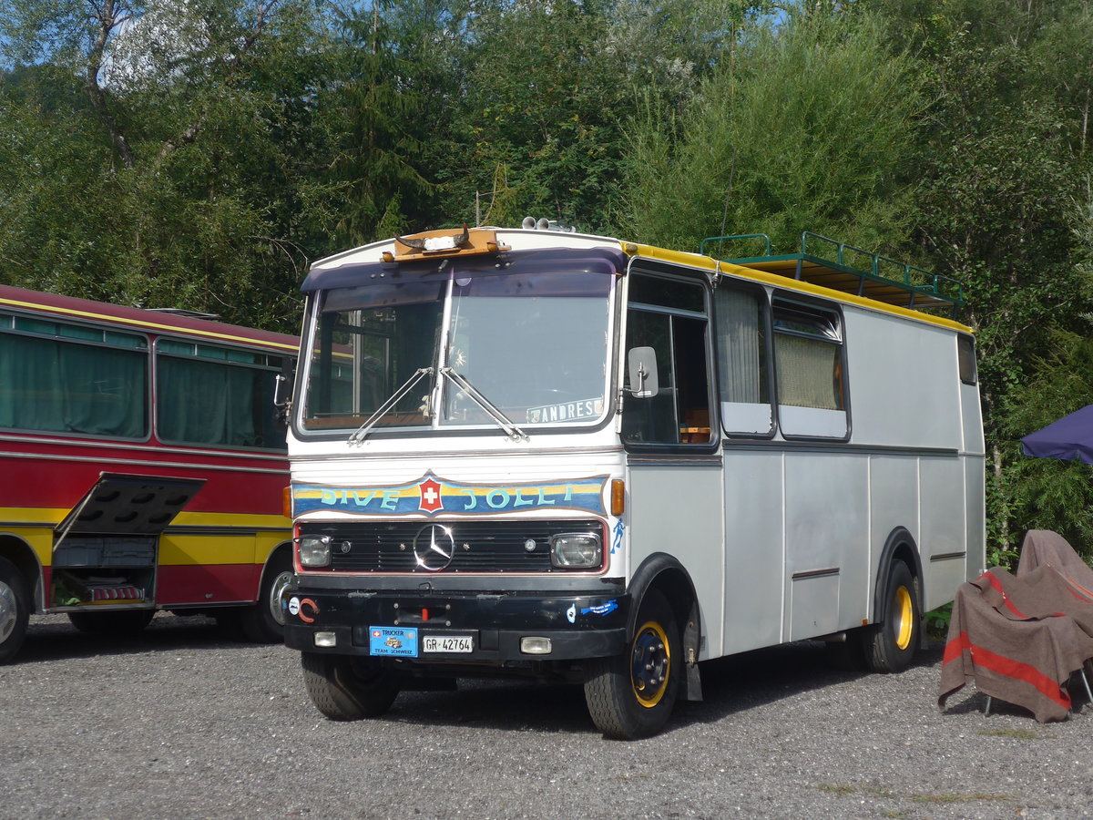 (219'722) - Methfessel, Chur - GR 42'764 - Mercedes/R&J (ex Buchli, Versam) am 16. August 2020 in Grsch, Bergbahnen