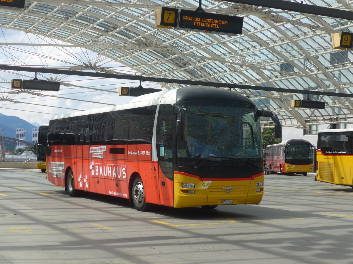 (219'794) - PostAuto Graubnden - GR 162'991 - MAN am 16. August 2020 in Chur, Postautostation