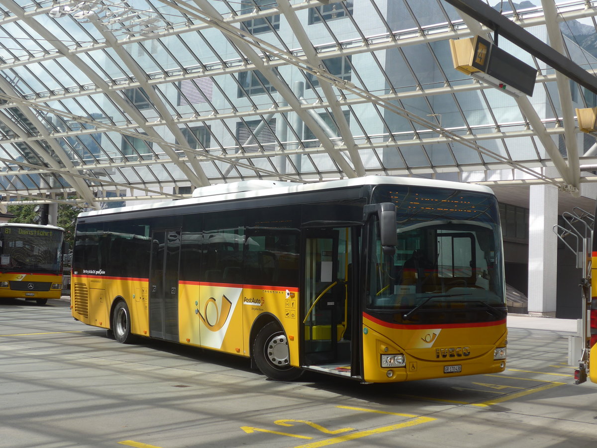 (219'805) - PostAuto Graubnden - GR 170'438 - Iveco (ex PostAuto Ostschweiz) am 16. August 2020 in Chur, Postautostation