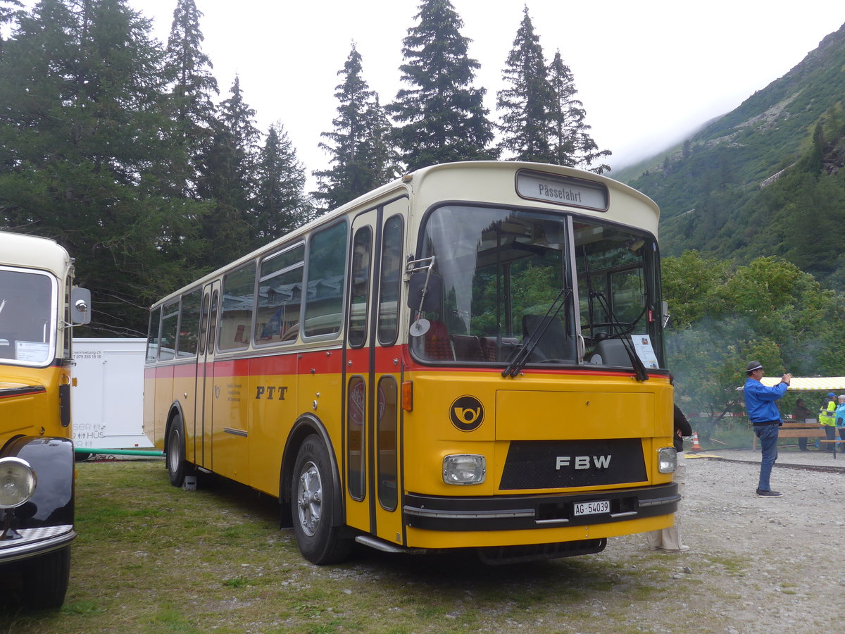 (219'904) - Birchler, Remetschwil - AG 54'039 - FBW/Tscher (ex Gerber, Winkel; ex Eggenberger, Mriken; ex Tanner, bubendorf; ex P 24'803) am 22. August 2020 in Gletsch, DFB