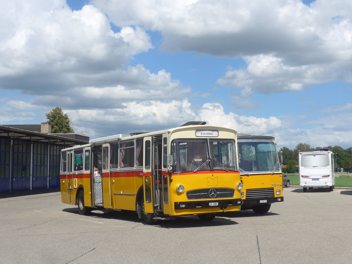 (220'128) - Schweizer, Schliern - BE 8680 - Mercedes/R&J (ex SBE Mettleneggen, Wattenwil; ex Frommelt, FL-Vaduz) am 23. August 2020 in Lyssach, Lorenz