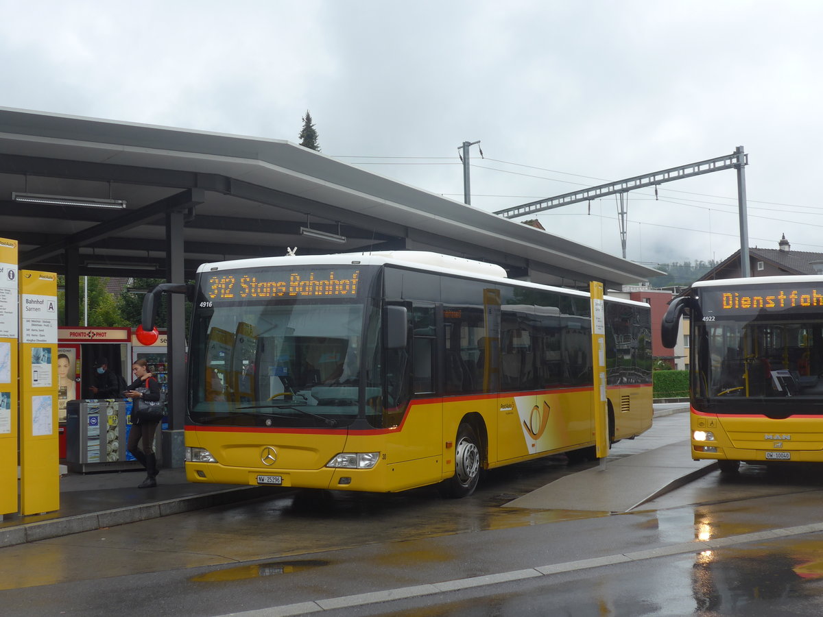 (220'186) - Thepra, Stans - Nr. 30/NW 25'296 - Mercedes am 29. August 2020 beim Bahnhof Sarnen