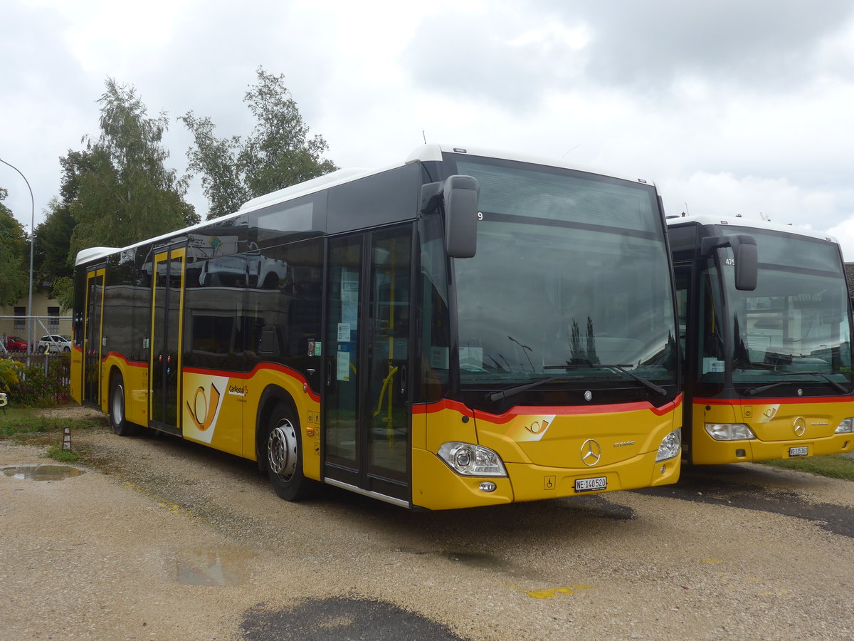 (220'281) - CarPostal Ouest - NE 140'520 - Mercedes am 30. August 2020 in Yverdon, Garage