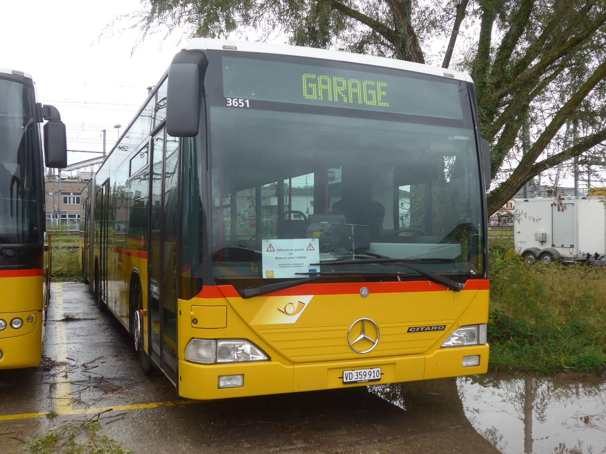 (220'304) - CarPostal Ouest - VD 359'910 - Mercedes (ex JU 7589; ex Nr. 72; ex Stucki, Porrentruy Nr. 12) am 30. August 2020 in Yverdon, Garage