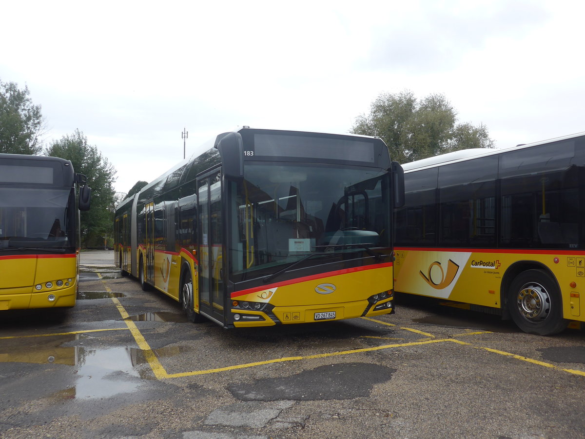 (220'310) - CarPostal Ouest - VD 267'845 - Solaris am 30. August 2020 in Yverdon, Garage