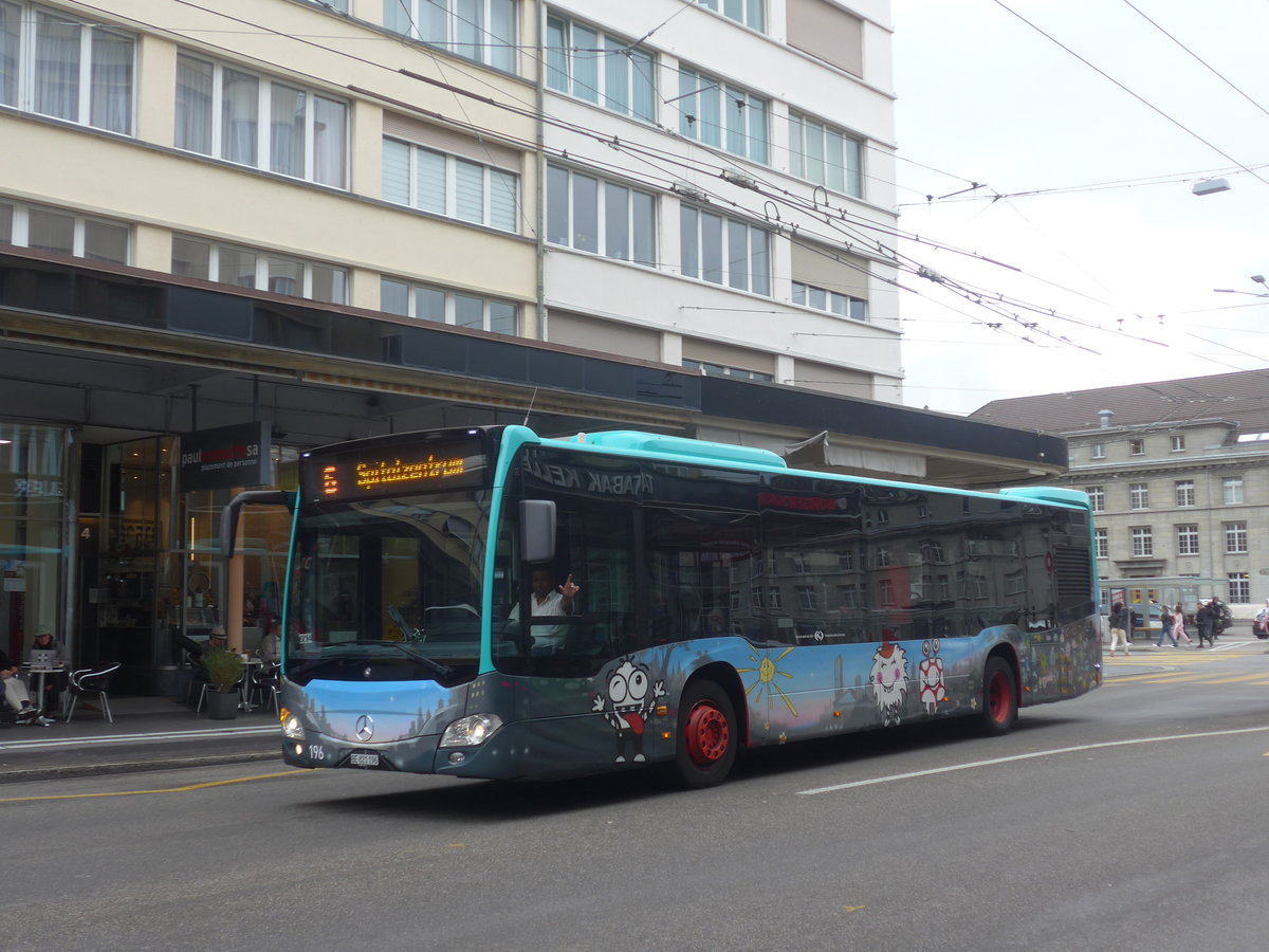 (220'429) - VB Biel - Nr. 196/BE 821'196 - Mercedes am 31. August 2020 beim Bahnhof Biel