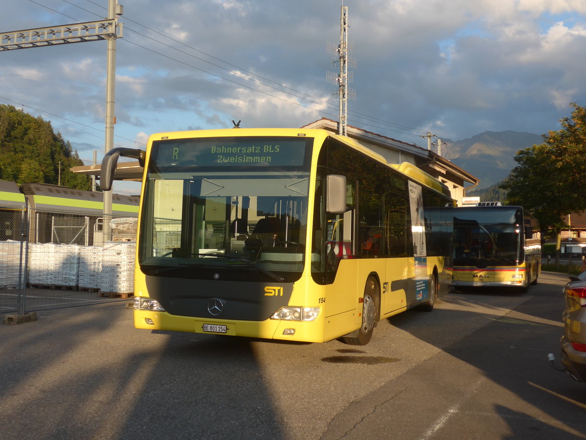 (220'544) - STI Thun - Nr. 154/BE 801'154 - Mercedes am 9. September 2020 beim Bahnhof Drstetten