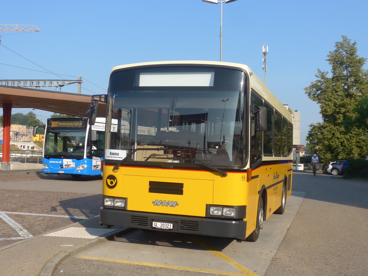 (220'575) - Biegger, Uster - Nr. 11/GL 20'323 - NAW/R&J (ex AS Engi Nr. 7) am 12. September 2020 beim Bahnhof Wetzikon