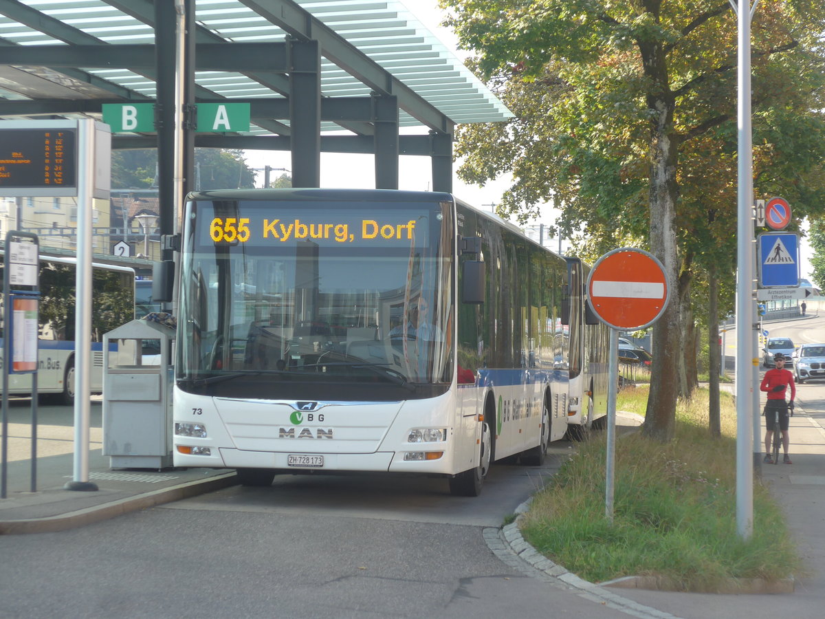 (220'585) - ATE Bus, Effretikon - Nr. 73/ZH 728'173 - MAN am 12. September 2020 beim Bahnhof Effretikon