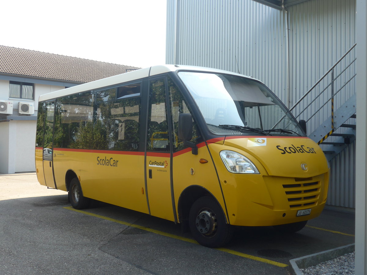 (220'843) - CarPostal Ouest - JU 60'379 - Cacciamali (ex VD 254'615) am 20. September 2020 in Develier, Garage