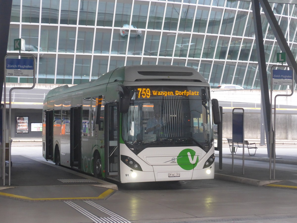 (221'018) - Welti-Furrer, Bassersdorf - Nr. 91/ZH 661'191 - Volvo am 22. September 2020 in Zrich, Flughafen