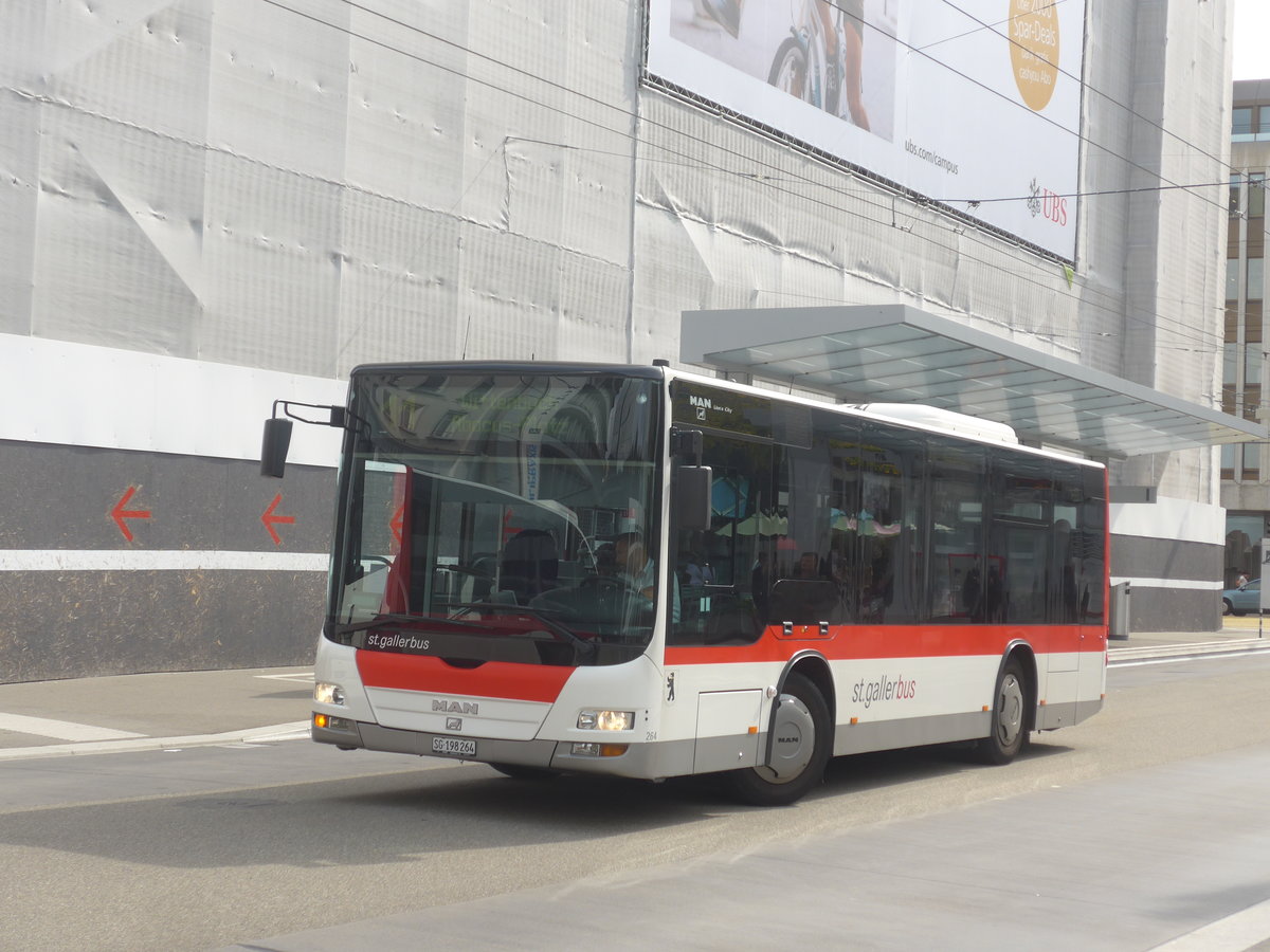 (221'209) - St. Gallerbus, St. Gallen - Nr. 264/SG 198'264 - MAN am 24. September 2020 beim Bahnhof St. Gallen