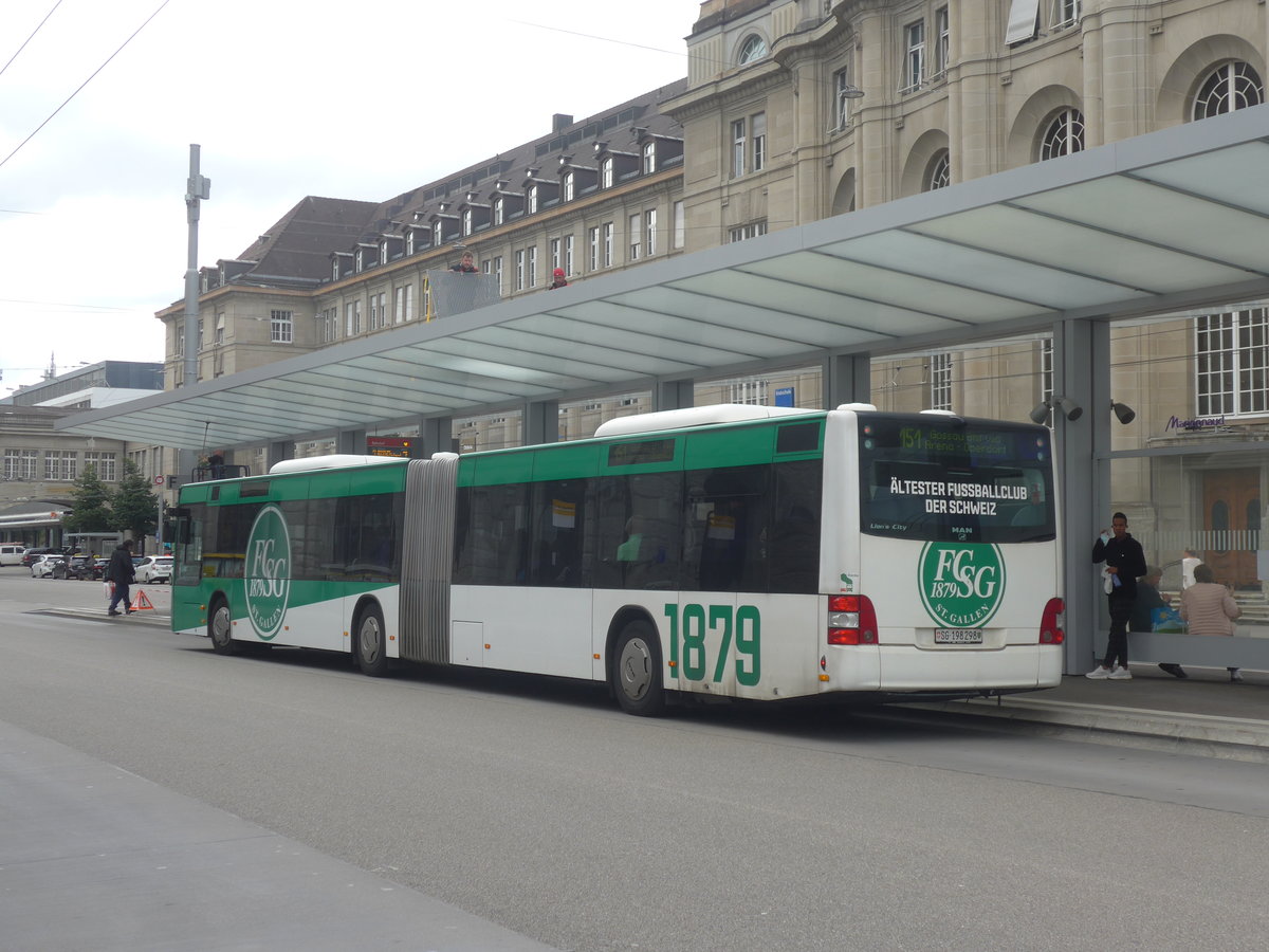 (221'276) - St. Gallerbus, St. Gallen - Nr. 298/SG 198'298 - MAN am 24. September 2020 beim Bahnhof St. Gallen