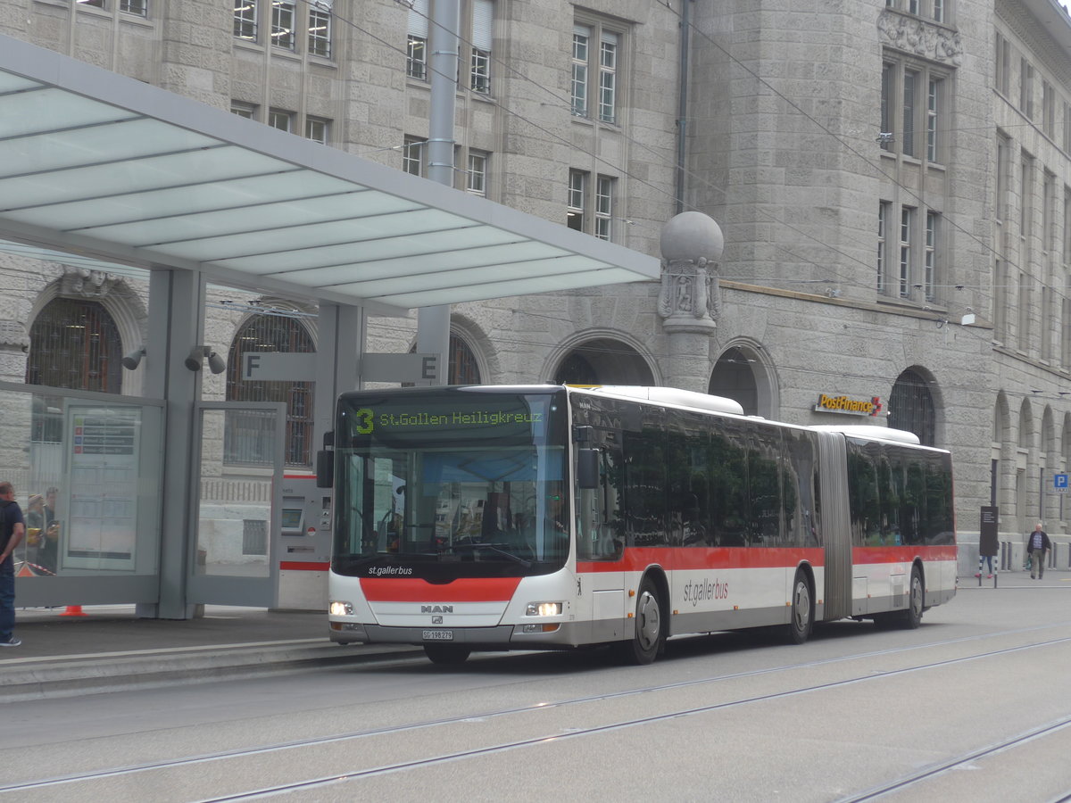 (221'285) - St. Gallerbus, St. Gallen - Nr. 279/SG 198'279 - MAN am 24. September 2020 beim Bahnhof St. Gallen