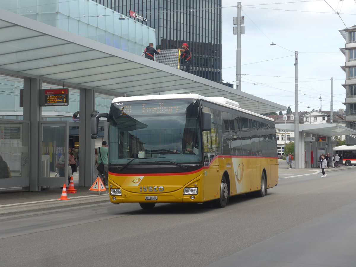 (221'291) - PostAuto Ostschweiz - AR 14'861 - Iveco am 24. September 2020 beim Bahnhof St. Gallen