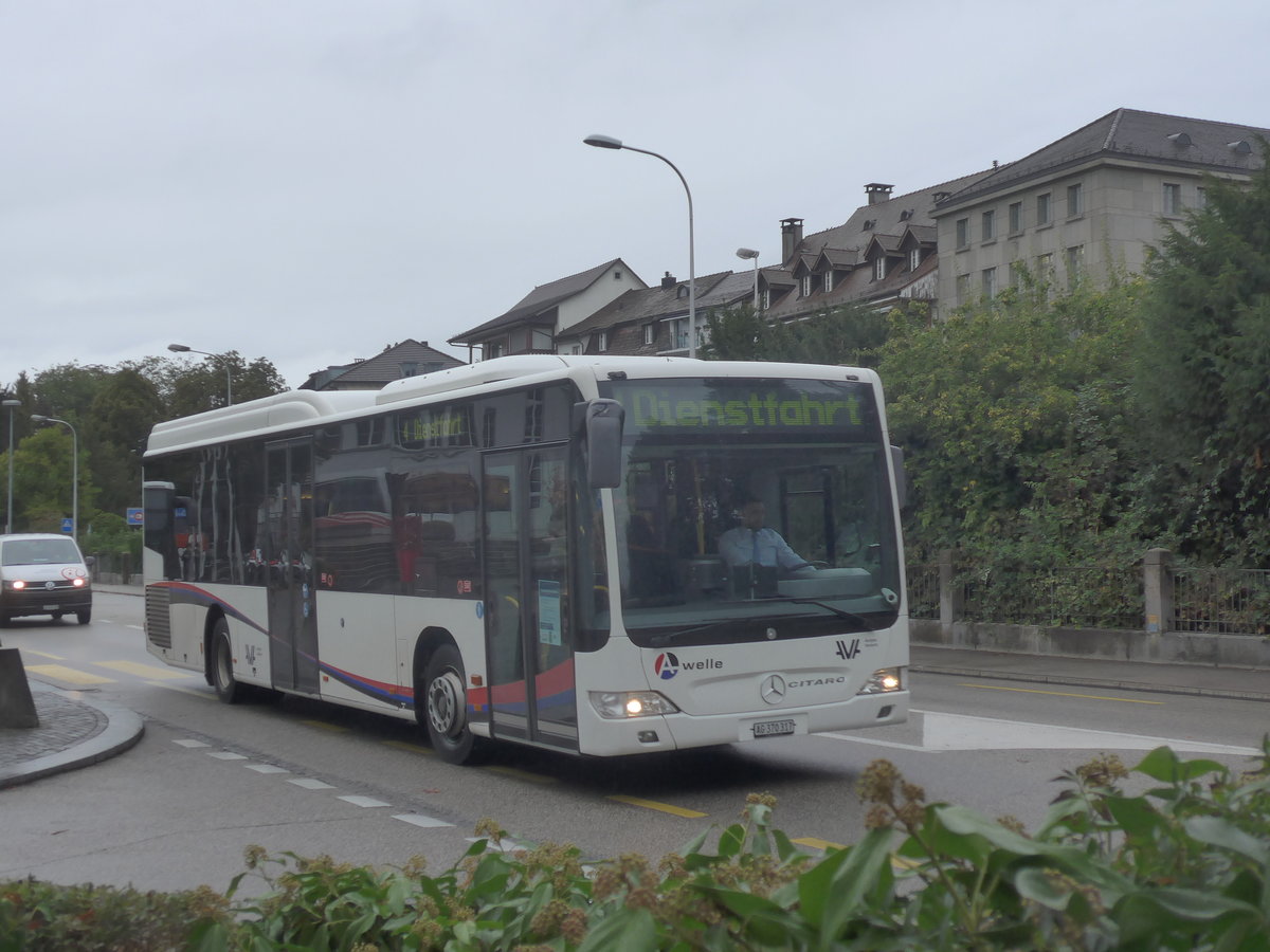 (221'321) - Limmat Bus, Dietikon - AG 370'317 - Mercedes (ex BDWM Bremgarten Nr. 17) am 25. September 2020 beim Bahnhof Zofingen