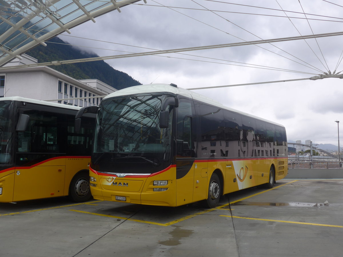 (221'437) - PostAuto Graubnden - GR 173'205 - MAN am 26. September 2020 in Chur, Postautostation