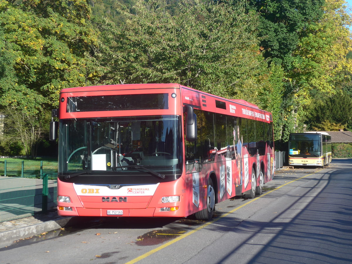 (221'595) - STI Thun - Nr. 160/BE 752'160 - MAN am 3. Oktober 2020 bei der Schifflndte Thun