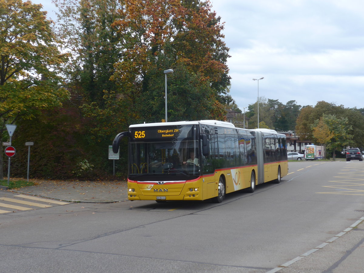 (221'757) - PostAuto Zrich - Nr. 362/ZH 781'111 - MAN am 11. Oktober 2020 beim Bahnhof Blach