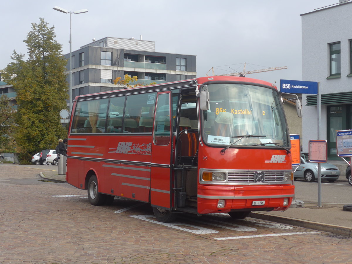 (221'795) - Biegger, Uster - Nr. 31/GL 1946 - Setra (ex AFA Adelboden Nr. 31; ex AFA Adelboden Nr. 10; ex Frhlich, Zrich) am 12. Oktober 2020 beim Bahnhof Wetzikon