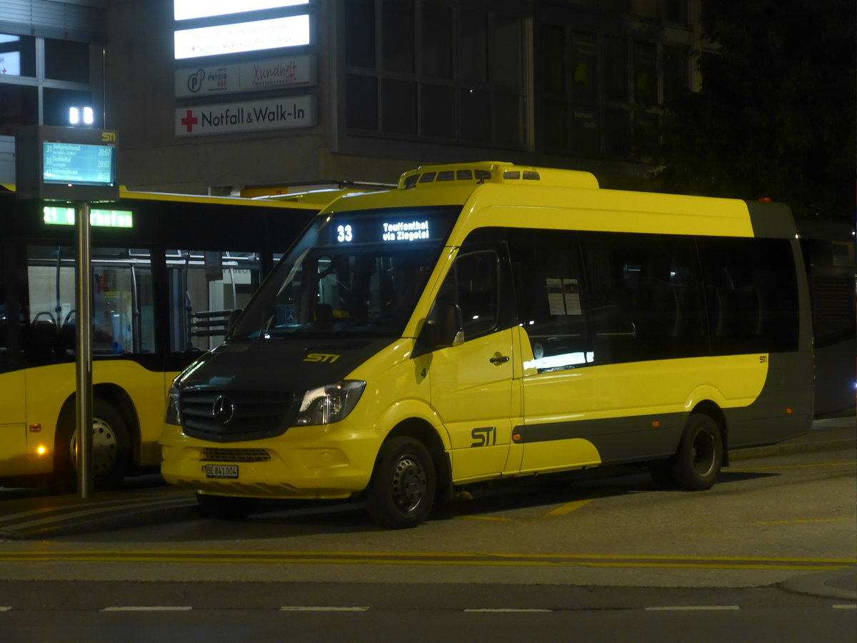 (221'909) - STI Thun - Nr. 4/BE 841'004 - Mercedes am 12. Oktober 2020 beim Bahnhof Thun