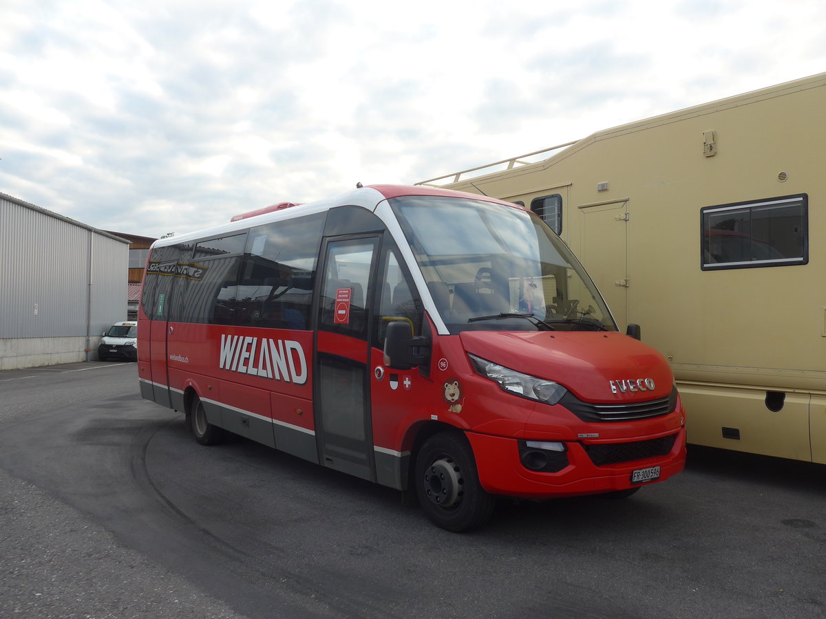 (222'065) - Wieland, Murten - Nr. 96/FR 300'596 - Iveco/Rosero am 18. Oktober 2020 in Kerzers, Interbus