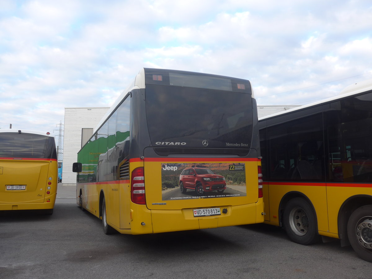 (222'070) - CarPostal Ouest - VD 570'813 - Mercedes (ex SAPJV, L'Isle Nr. 68) am 18. Oktober 2020 in Kerzers, Interbus