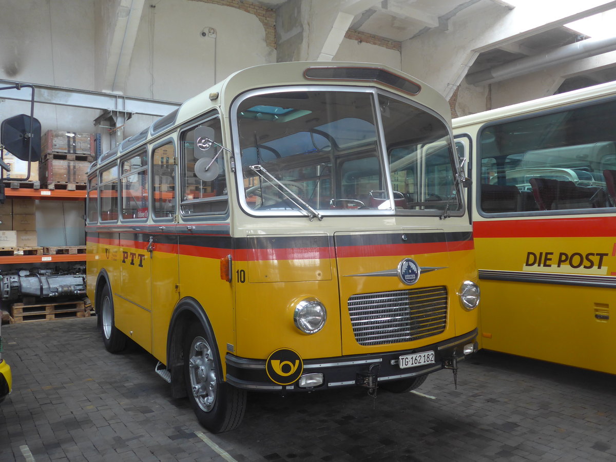 (222'262) - Oldtimer Club Saurer, Arbon - Nr. 10/TG 162'182 - Saurer/R&J (ex Geiger, Adelboden Nr. 10) am 21. Oktober 2020 in Arbon, Saurermuseum Depot