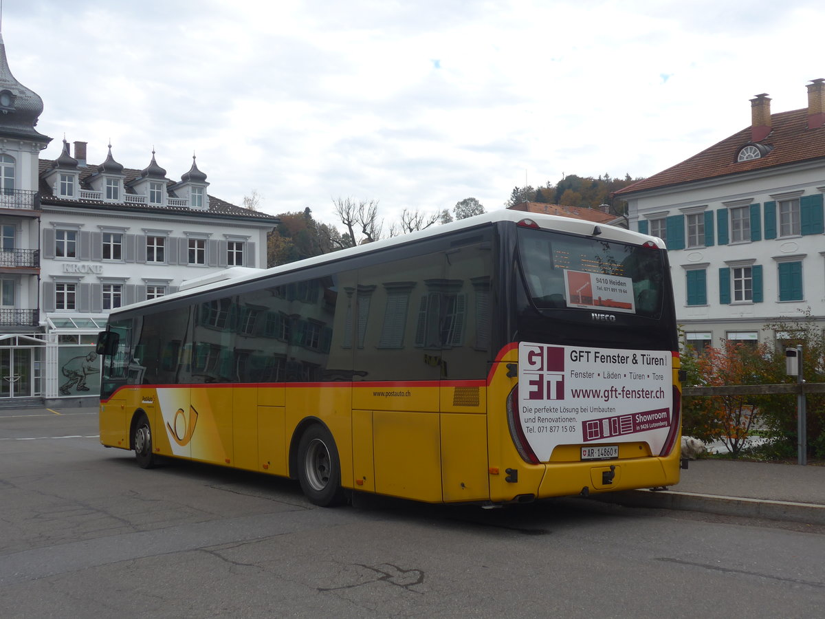 (222'322) - PostAuto Ostschweiz - AR 14'860 - Iveco am 21. Oktober 2020 in Heiden, Post