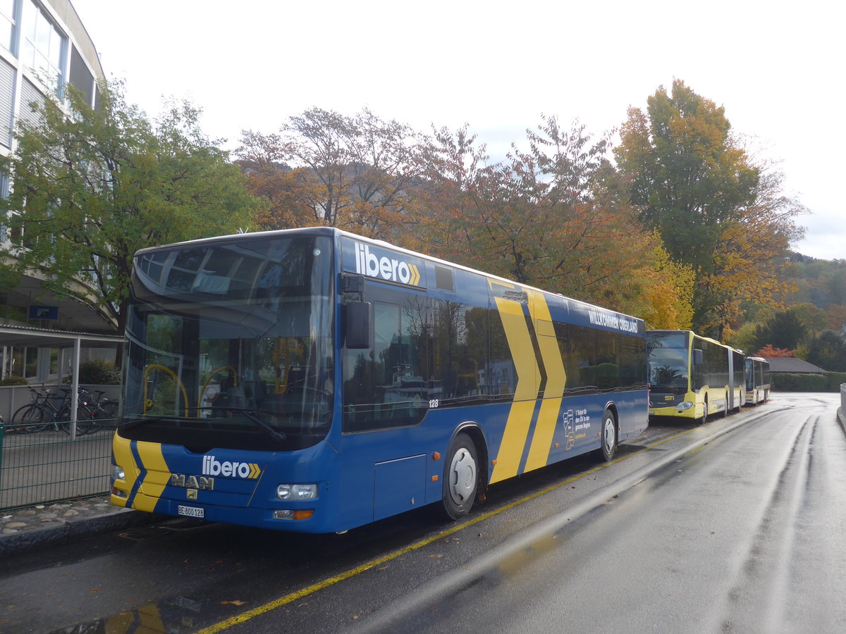 (222'563) - STI Thun - Nr. 128/BE 800'128 - MAN am 24. Oktober 2020 bei der Schifflndte Thun