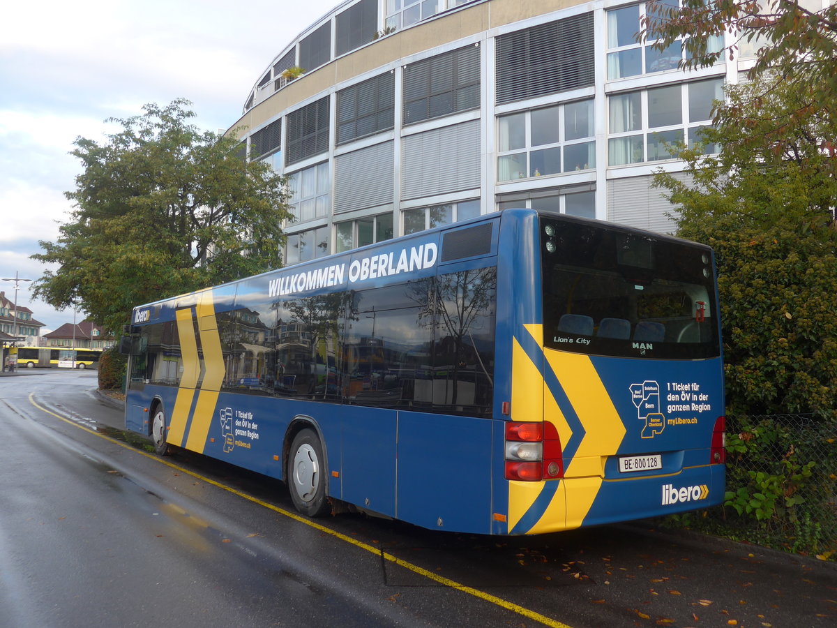 (222'565) - STI Thun - Nr. 128/BE 800'128 - MAN am 24. Oktober 2020 bei der Schifflndte Thun