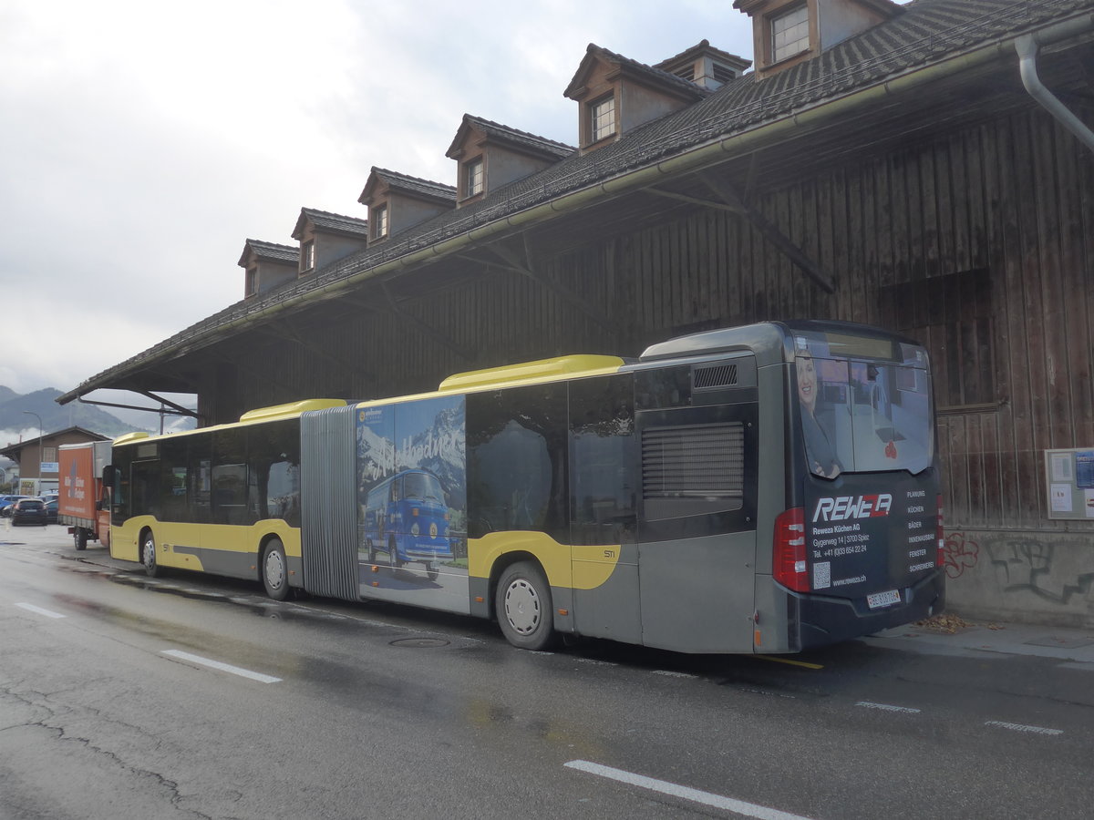 (222'569) - STI Thun - Nr. 706/BE 818'706 - Mercedes am 24. Oktober 2020 beim Bahnhof Spiez