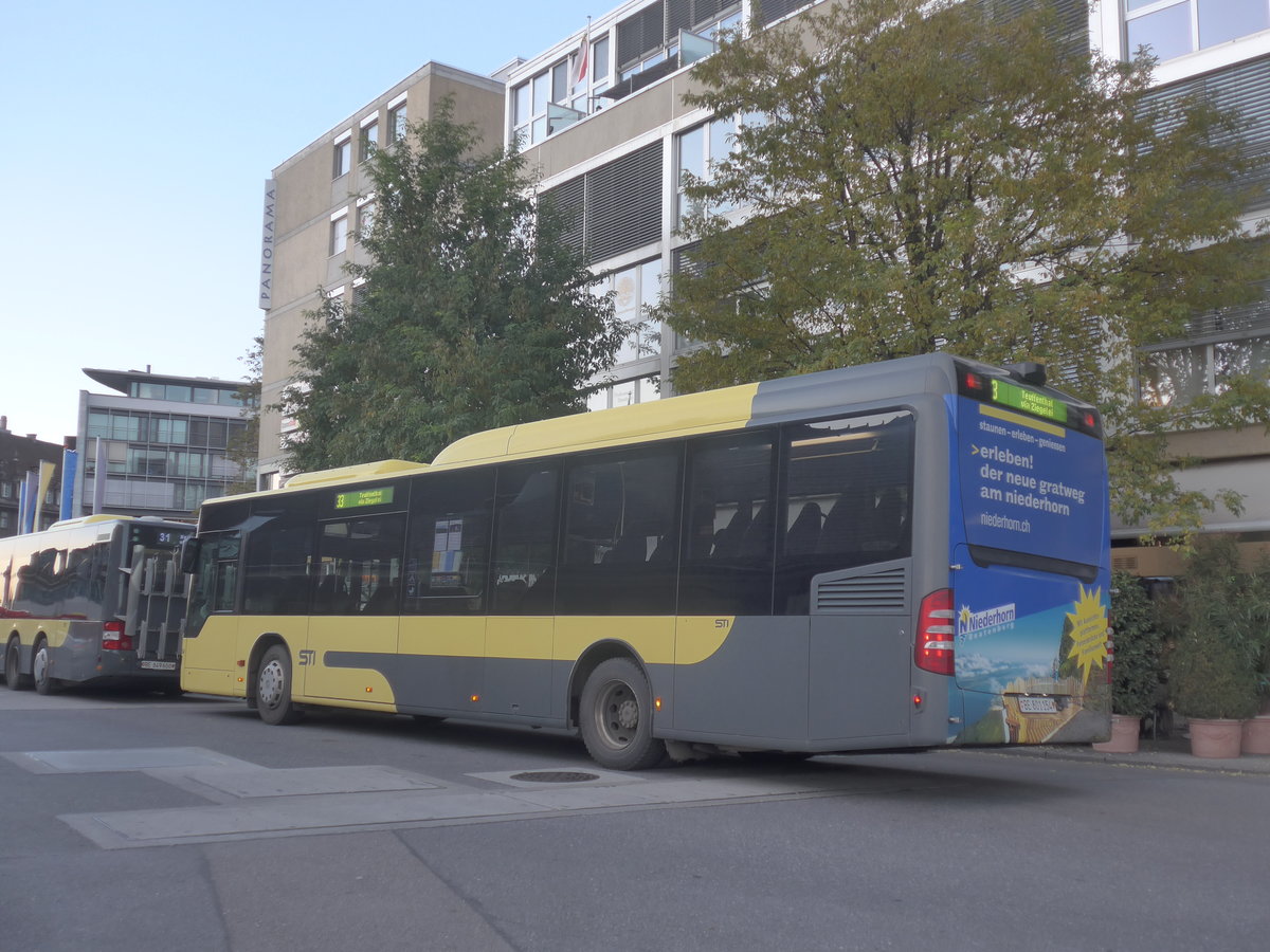 (222'726) - STI Thun - Nr. 154/BE 801'154 - Mercedes am 31. Oktober 2020 beim Bahnhof Thun