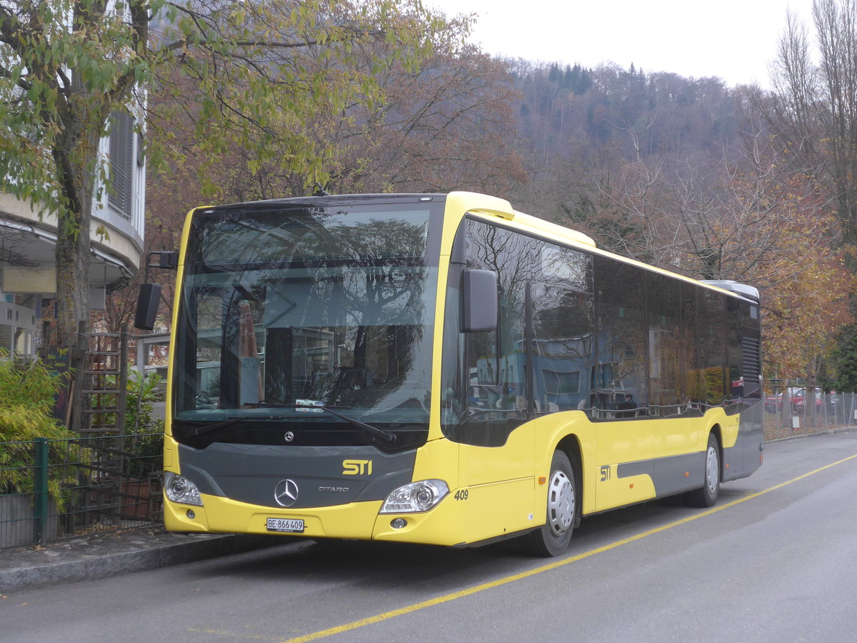 (222'924) - STI Thun - Nr. 409/BE 866'409 - Mercedes am 29. November 2020 bei der Schifflndte Thun