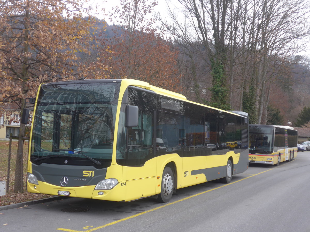 (223'062) - STI Thun - Nr. 174/BE 752'174 - Mercedes am 21. Dezember 2020 bei der Schifflndte Thun