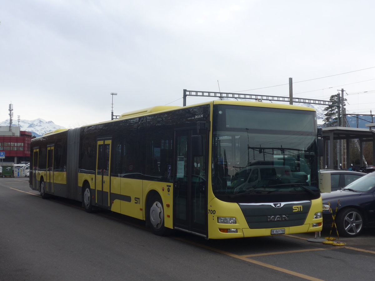 (223'063) - STI Thun - Nr. 700/BE 849'700 - MAN am 21. Dezember 2020 in Thun, CarTerminal