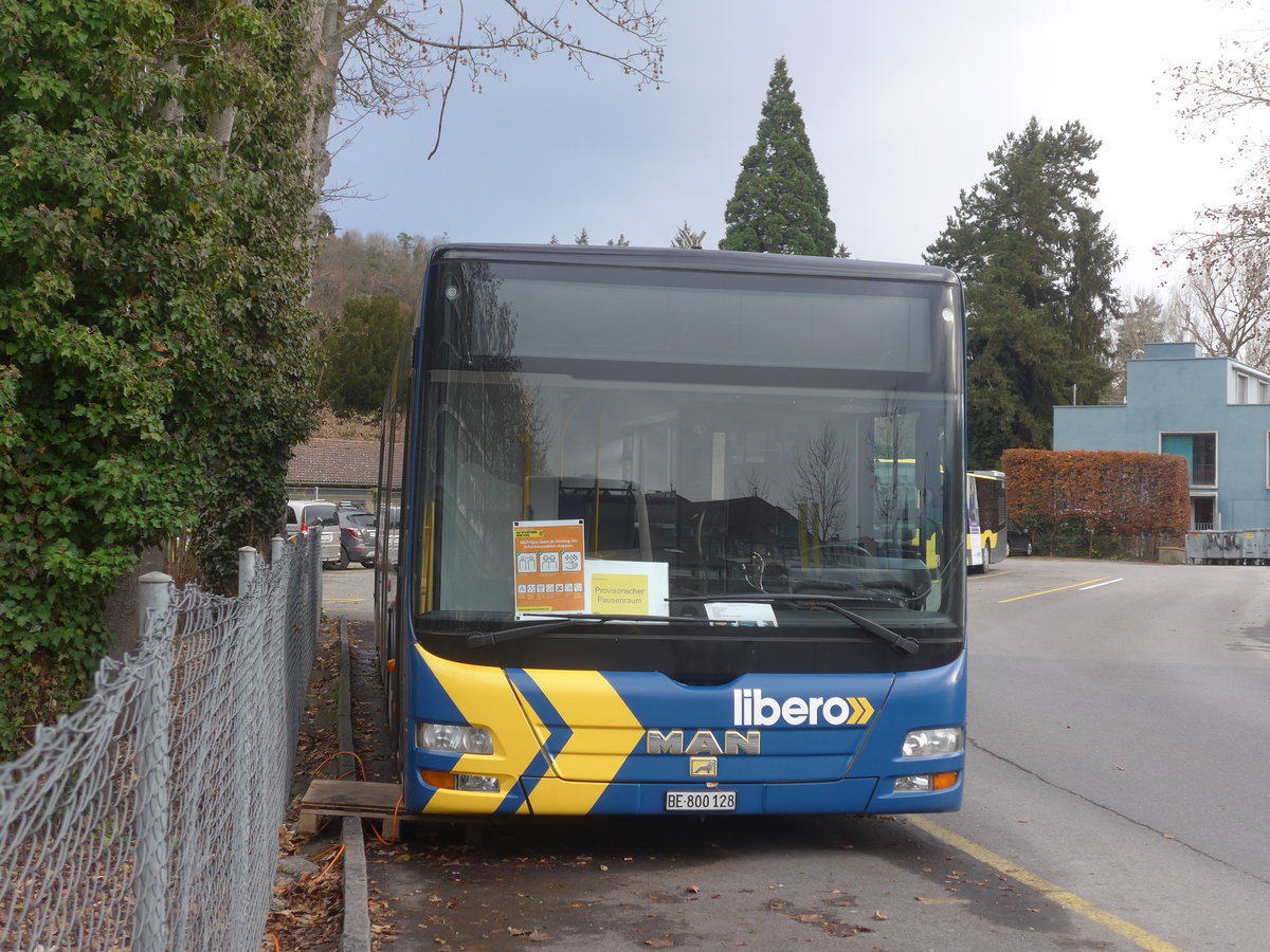 (223'075) - STI Thun - Nr. 128/BE 800'128 - MAN am 24. Dezember 2020 bei der Schifflndte Thun