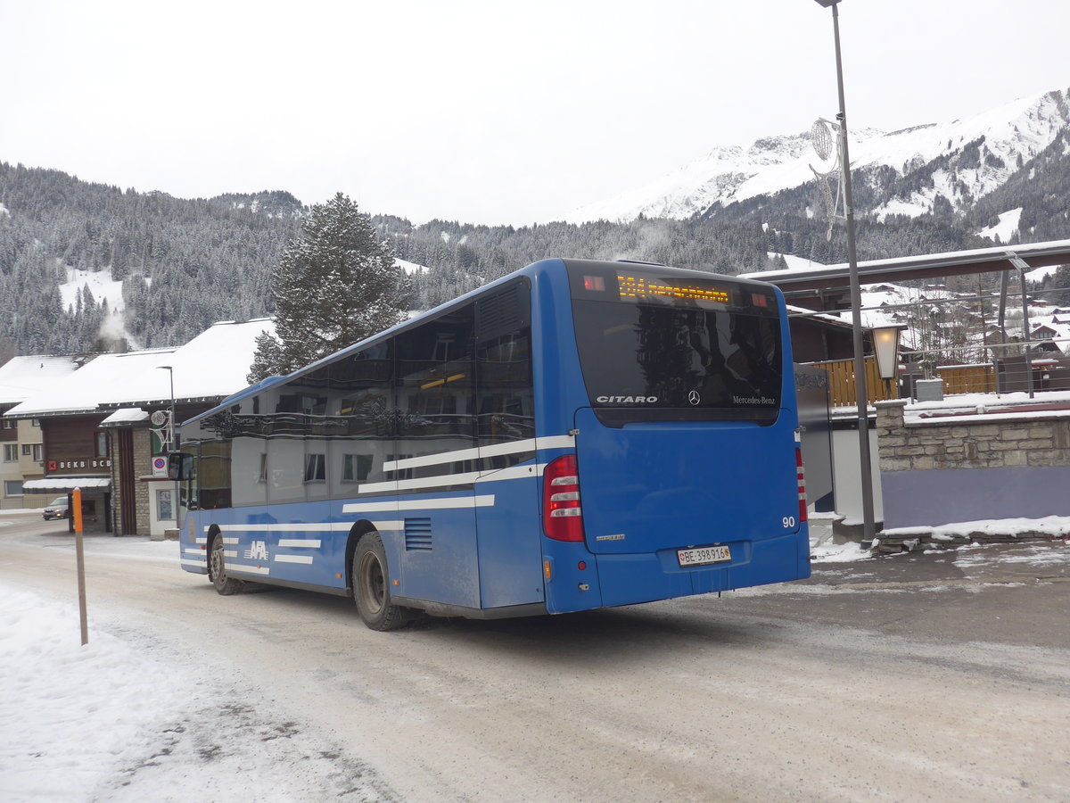 (223'134) - AFA Adelboden - Nr. 90/BE 398'916 - Mercedes am 27. Dezember 2020 beim Bahnhof Lenk