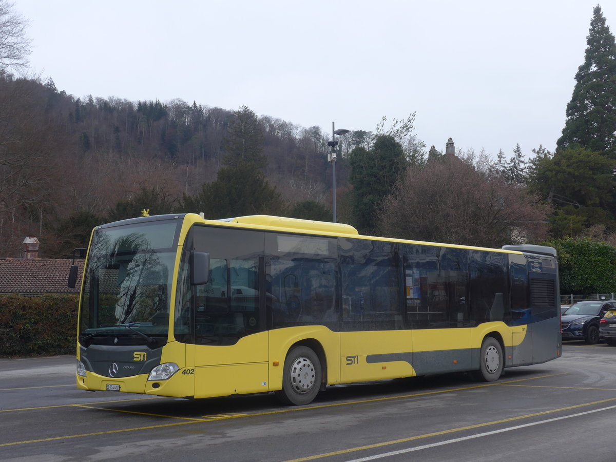 (223'181) - STI Thun - Nr. 402/BE 754'402 - Mercedes am 31. Dezember 2020 bei der Schifflndte Thun