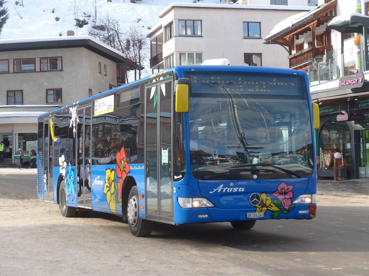 (223'223) - Pfosi, Arosa - Nr. 3/GR 154'243 - Mercedes am 2. Januar 2021 in Arosa, Post