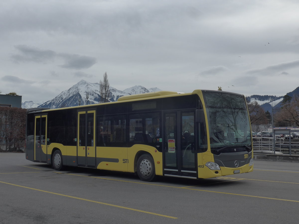 (223'624) - STI Thun - Nr. 403/BE 432'403 - Mercedes am 18. Februar 2021 bei der Schifflndte Thun