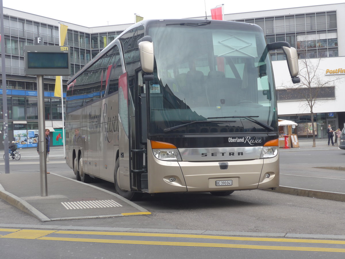 (223'626) - Oberland Reisen, Thun - Nr. 41/BE 390'041 - Setra (ex STI Thun Nr. 41) am 18. Februar 2021 beim Bahnhof Thun